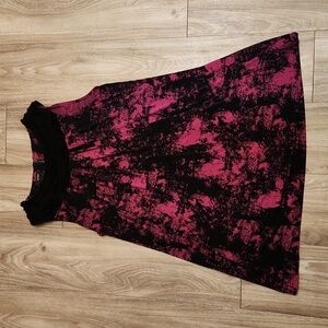 Alfani Sleeveless Stretchy Dress With Pockets & Pleated Neckline Women's Large